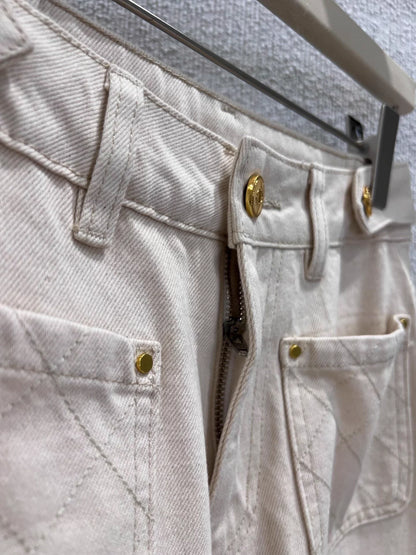 Double Pocket Straight Leg Jeans