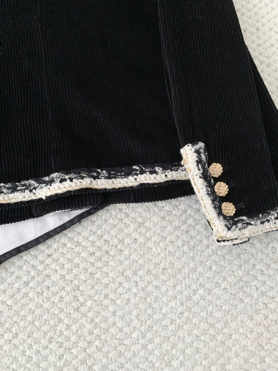 26 Black Silk-Blend Tweed Jacket