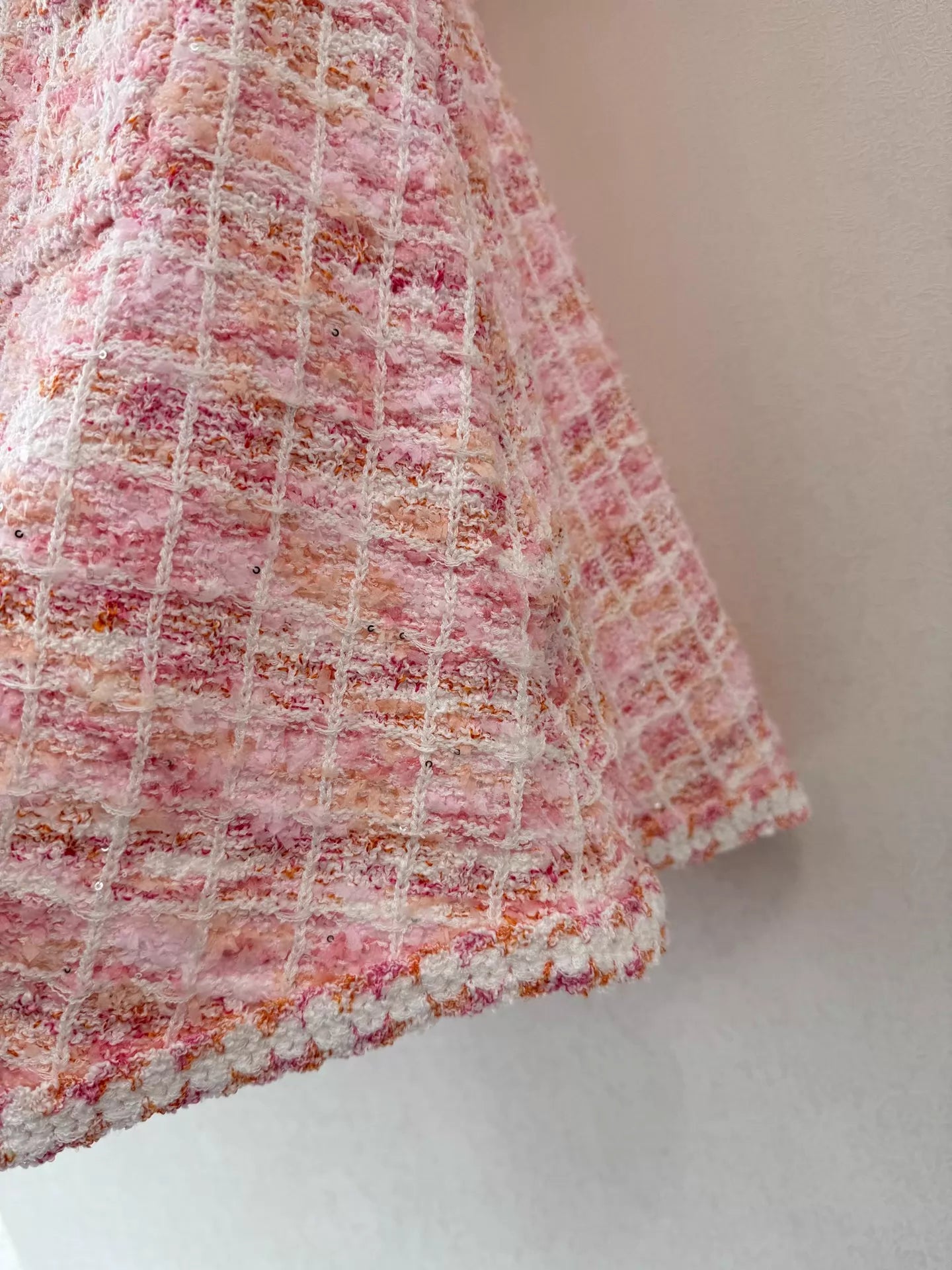 26ss Tweed Short-Sleeve Dress