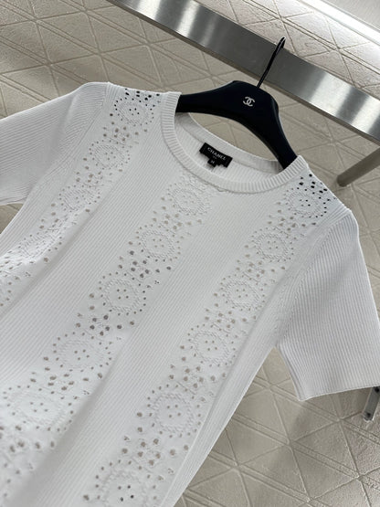 25fw Hollow knit short sleeves