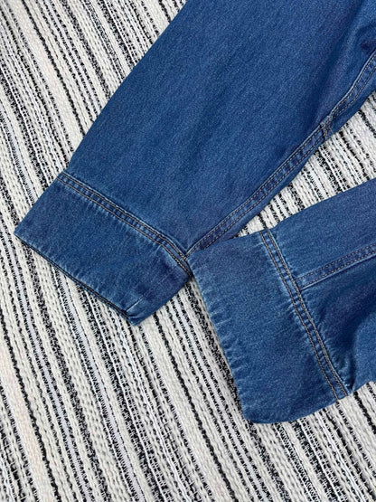 Collar denim jacket