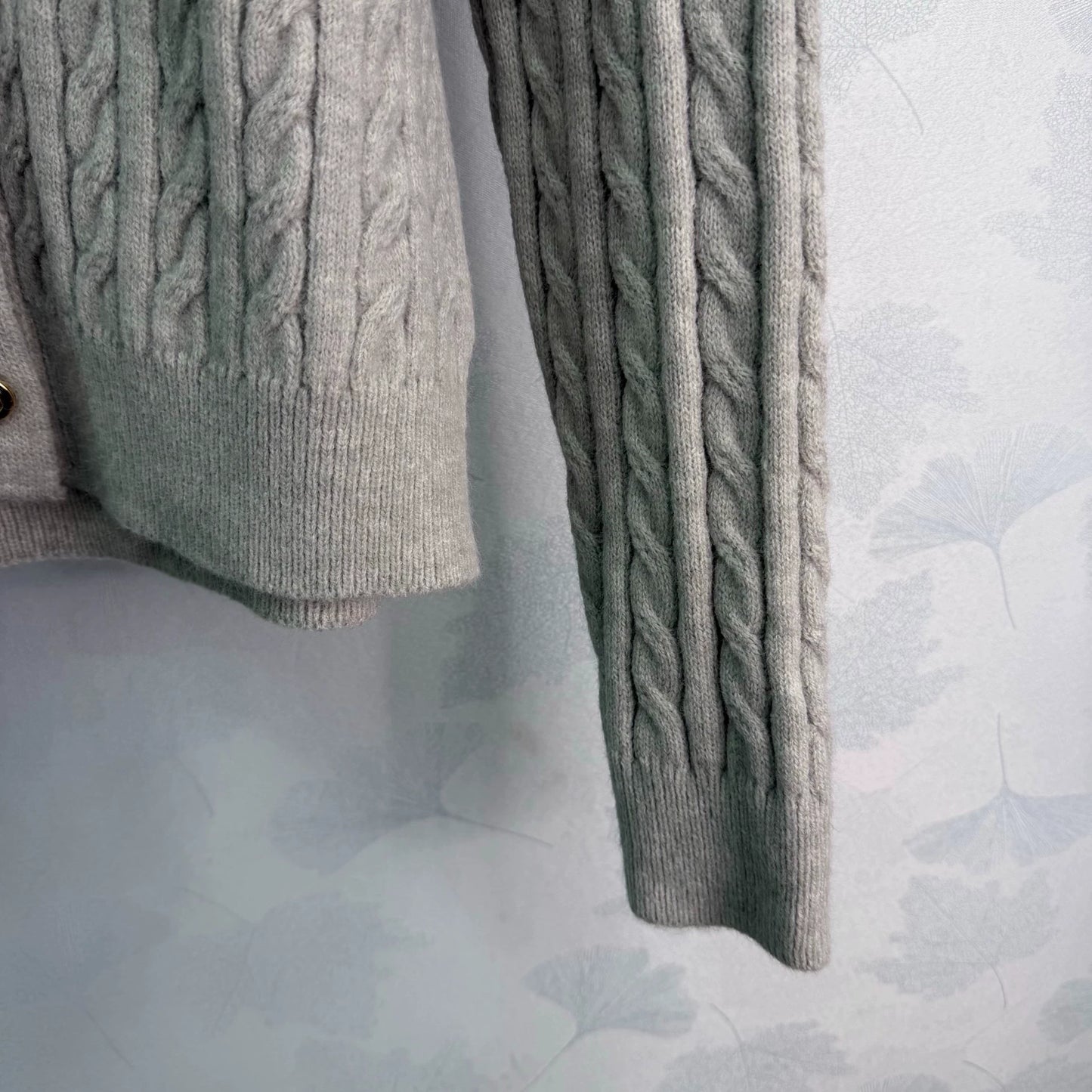 Miu Miu / Denim Patchwork Cable Knit Long Sleeve