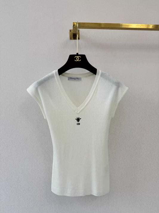 26ss Embroidered Knit T-shirt