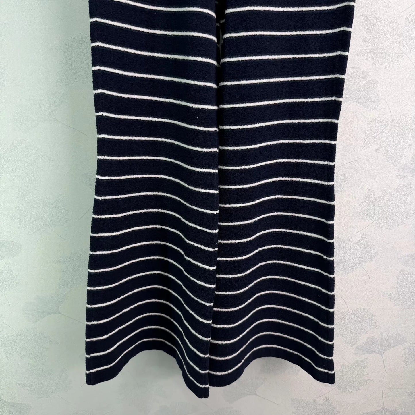 Striped Knit Flared Pants