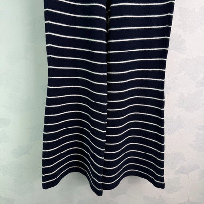 Striped Knit Flared Pants