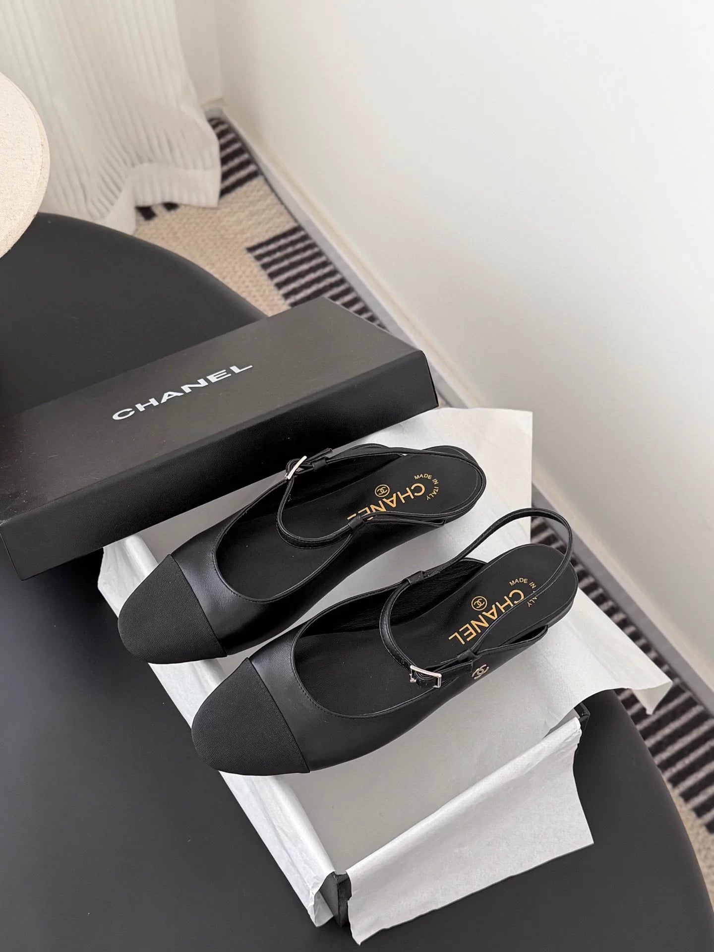Mary Jane open-back flats