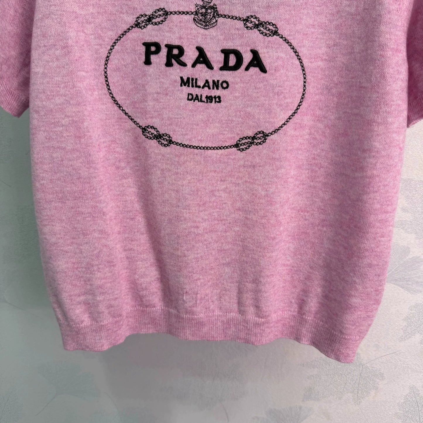 Prada/26 Early Autumn New Logo Knit Short Sleeve