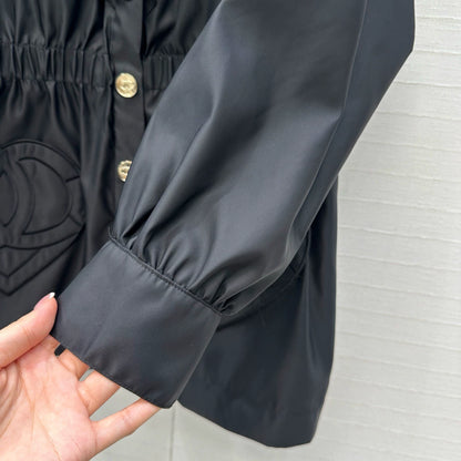 26ss Ruffled Hooded Nylon Jacket