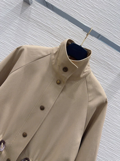 26New Long-Sleeve Windbreaker with Pockets and Drawstring