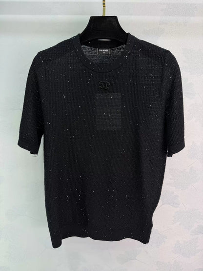 26ss Shimmery Knit T-Shirt