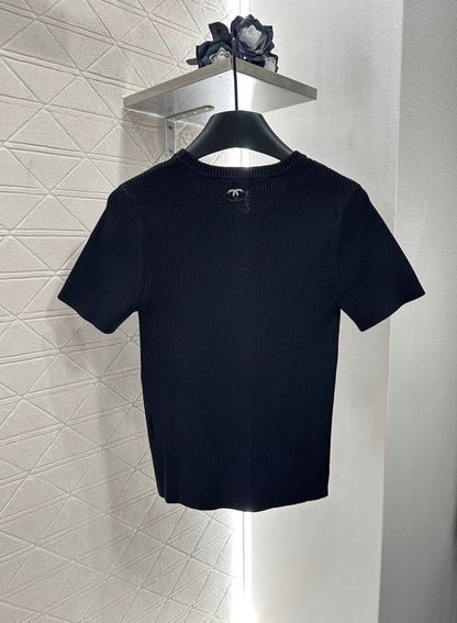 25fw Hollow knit short sleeves