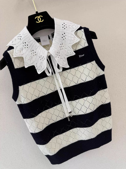 26ss Striped Knit Vest