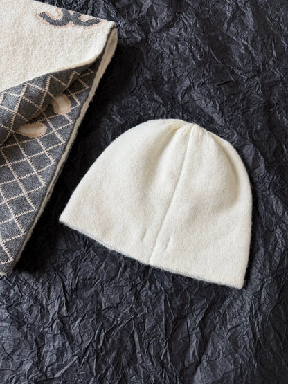 Double C wool knitted cold hat