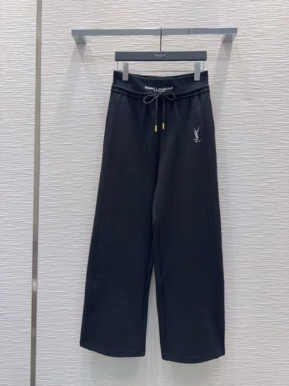 26Casual Trousers with Embroidered Logo and Drawstring