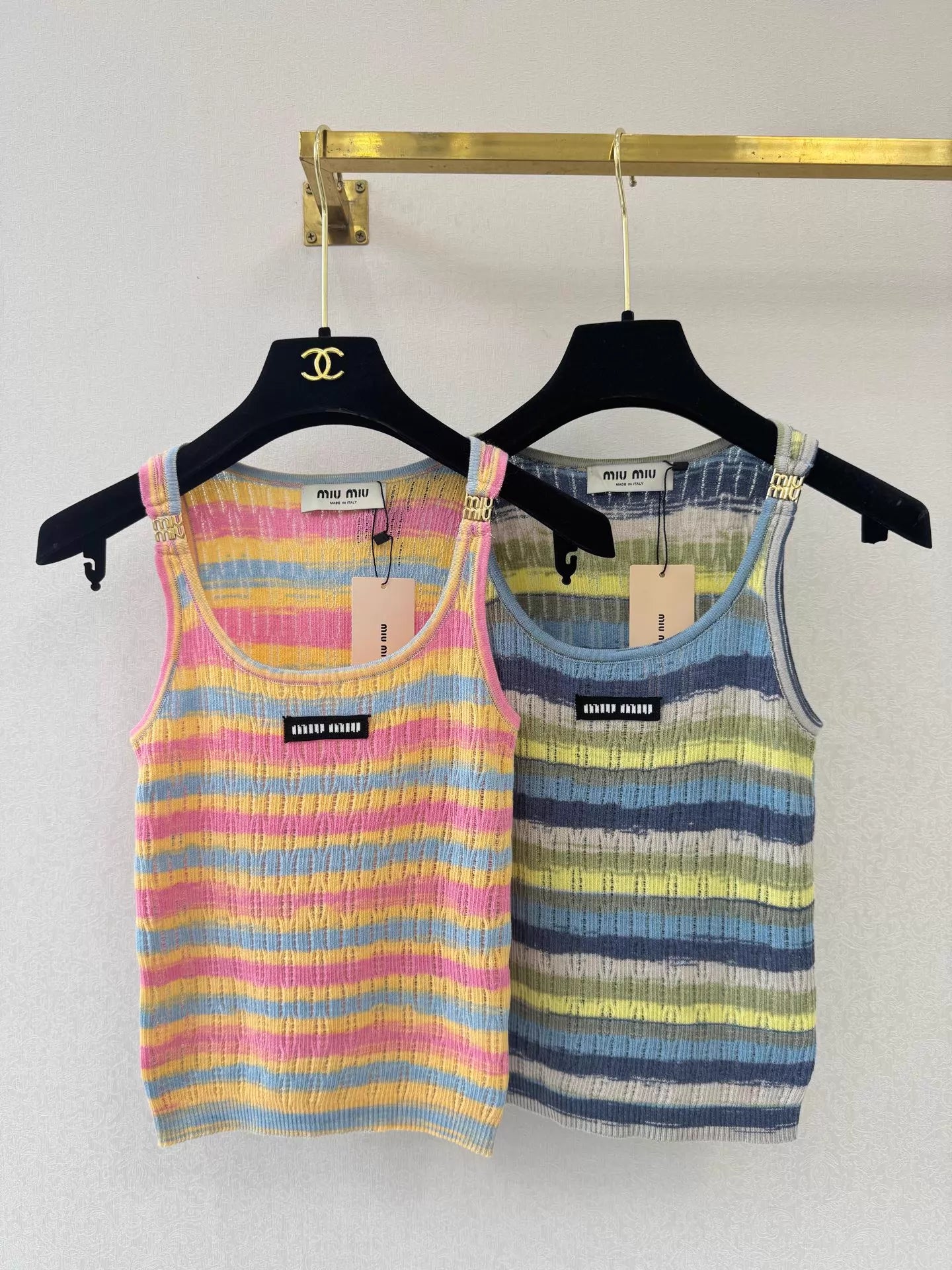 26ss Colorful Striped Knit Vest