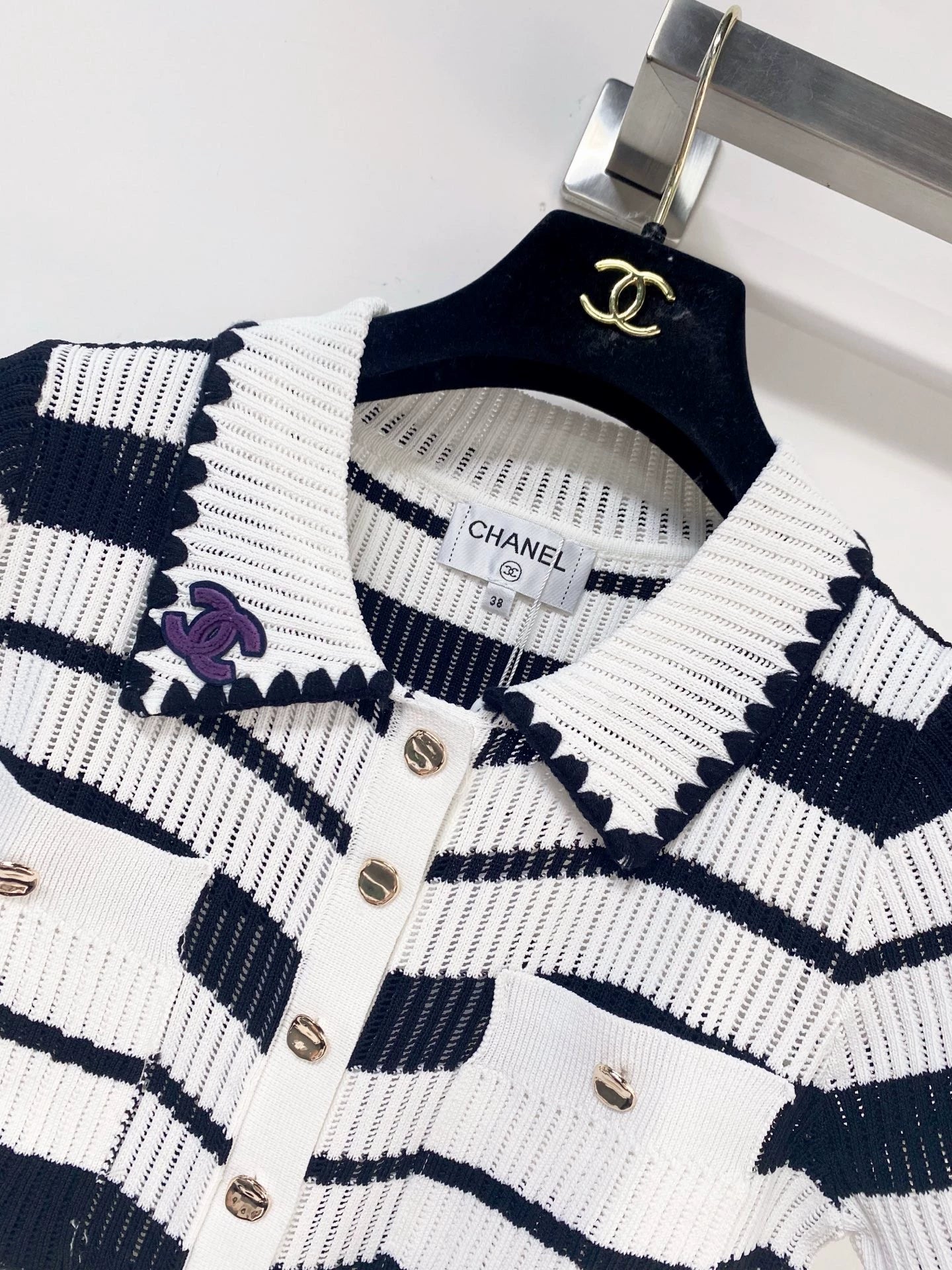 26ss Striped short-sleeved shirt