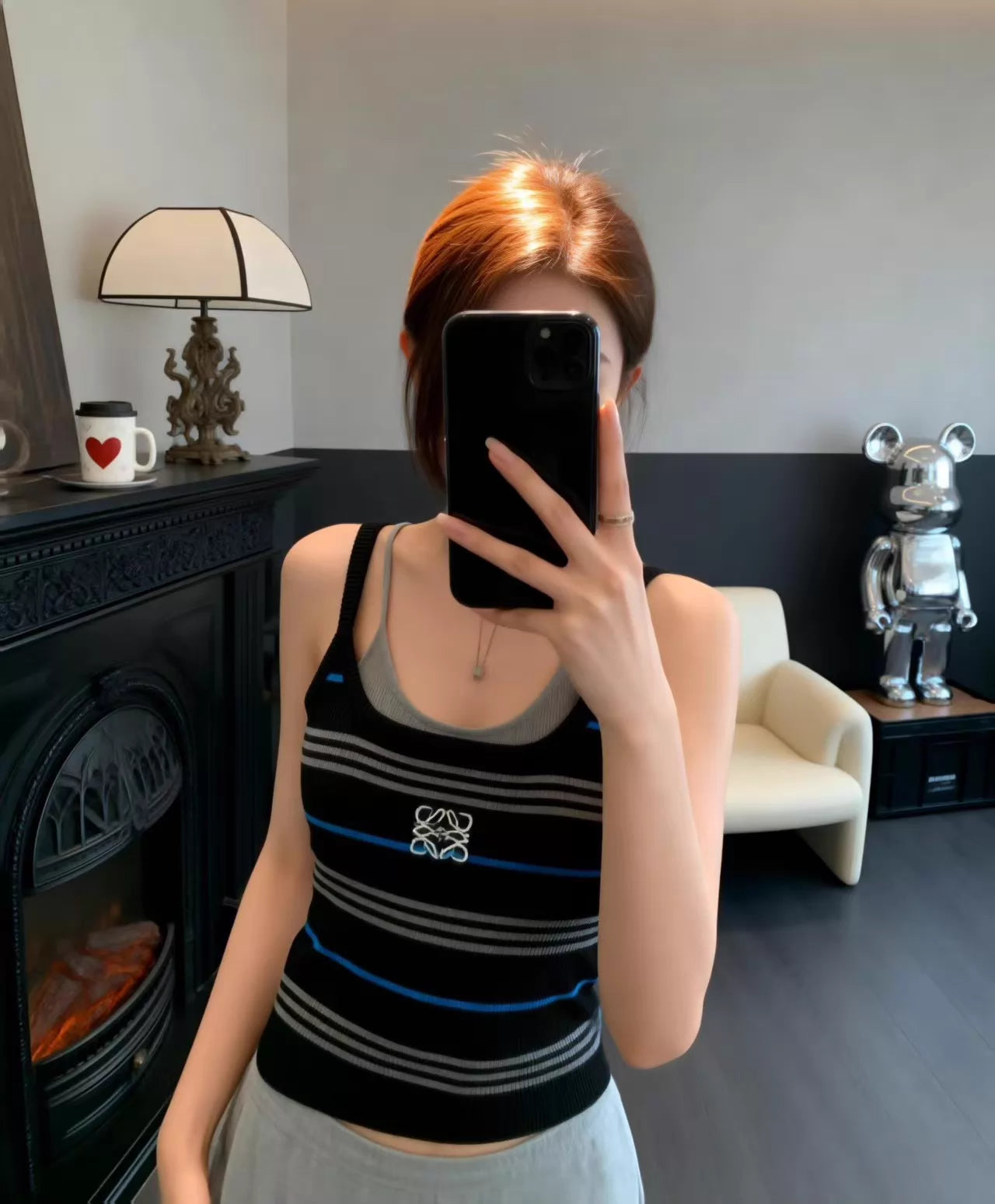 26ss Striped Ribbed Vest