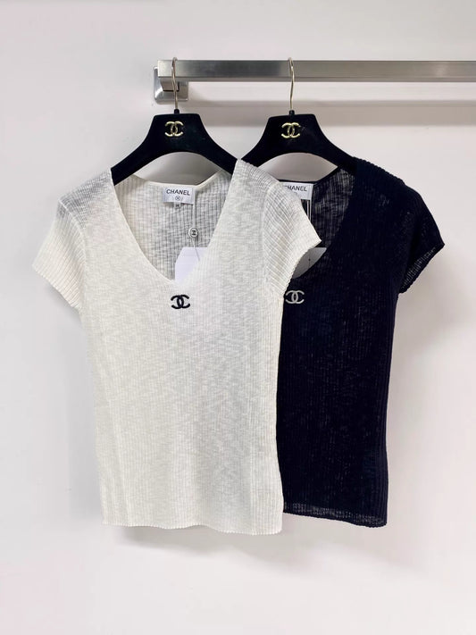 26ss V-neck Knit T-shirt