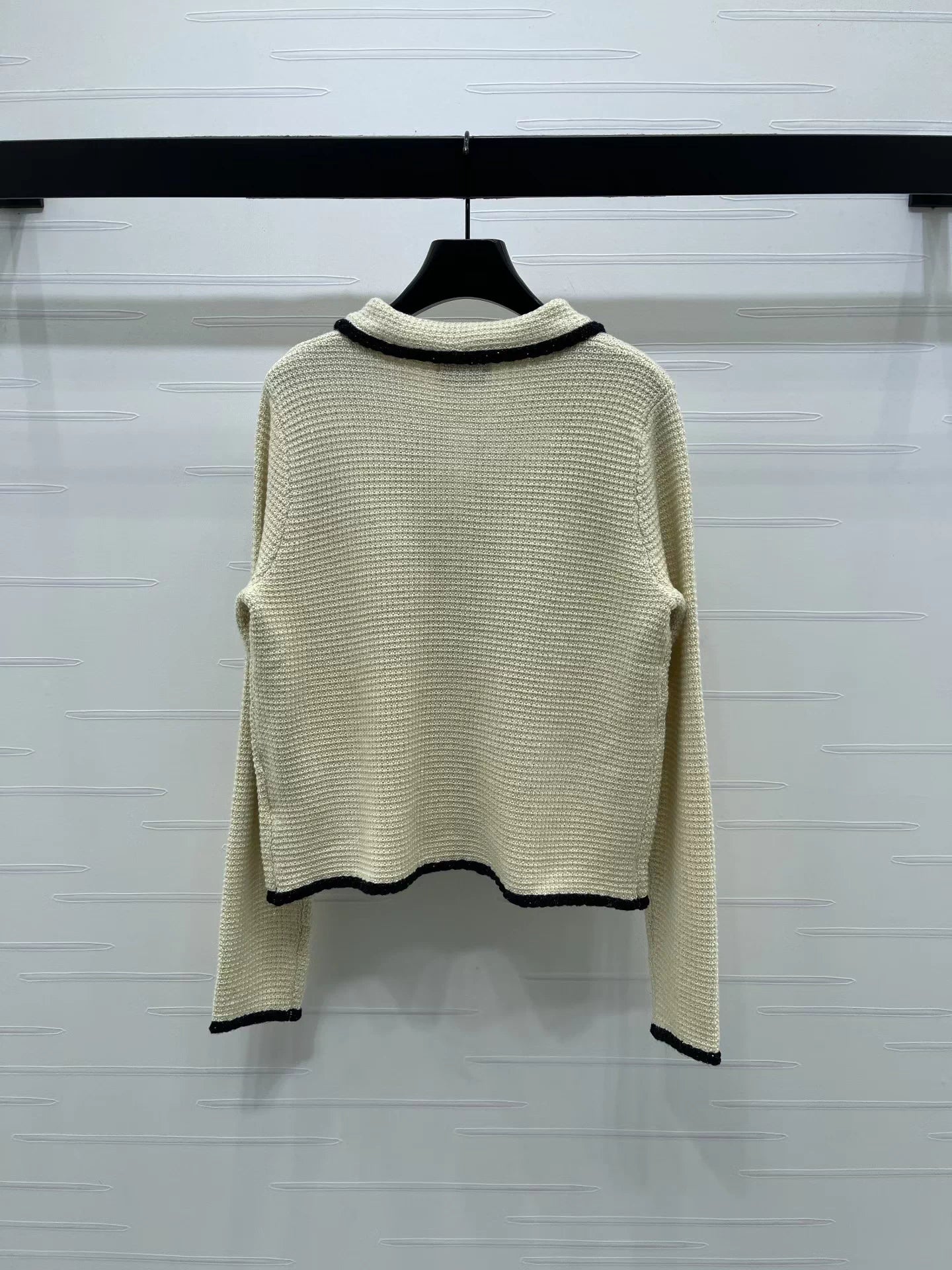 Lapel Sequined Knit Cardigan