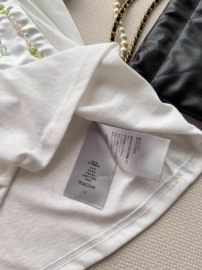 26ss Letter Embroidery T-Shirt