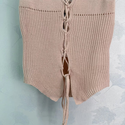 Tie-front Knit Vest
