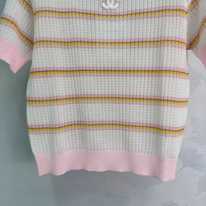 26ss Striped Knit T-Shirt