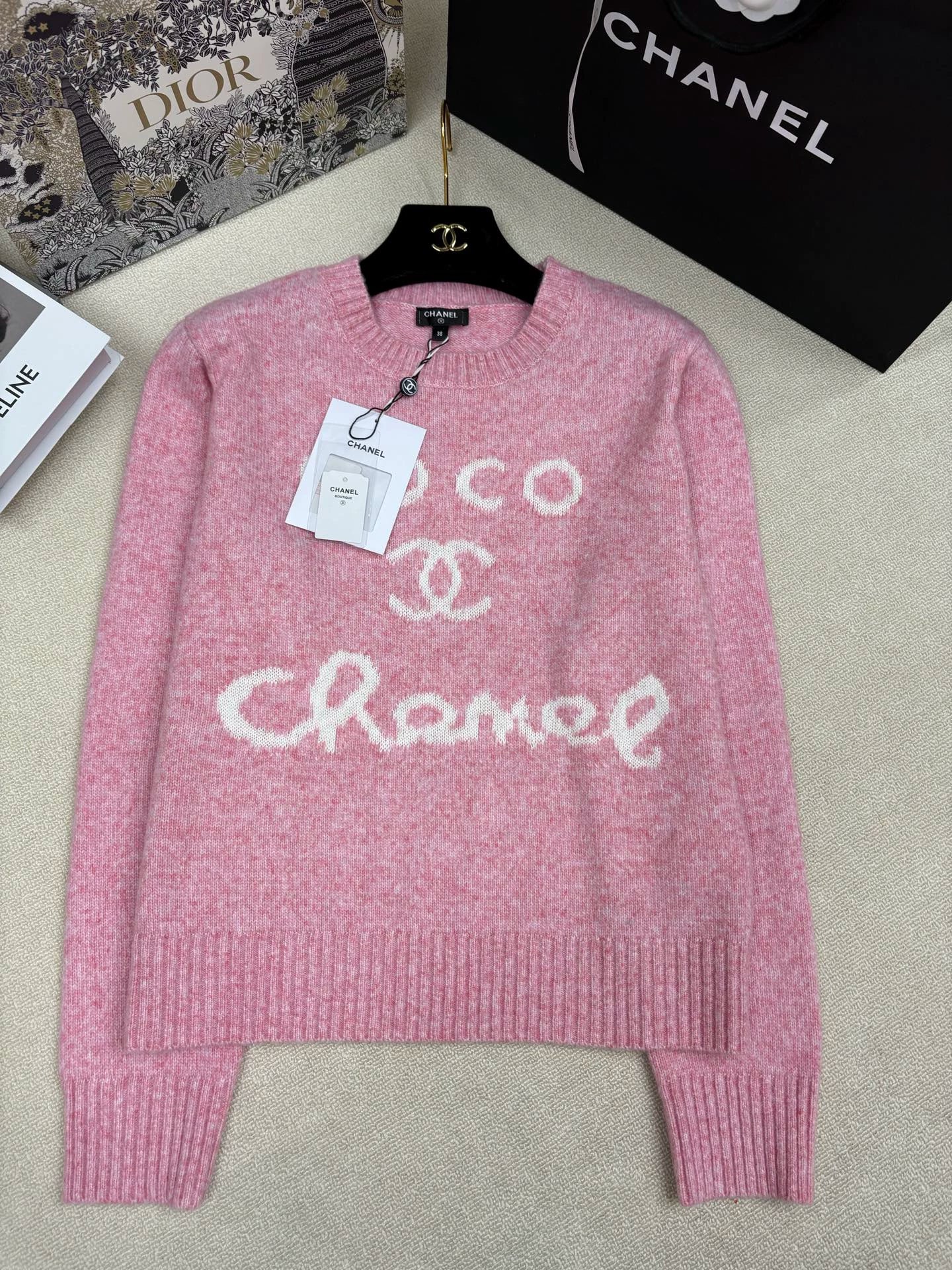 Letter logo jacquard top