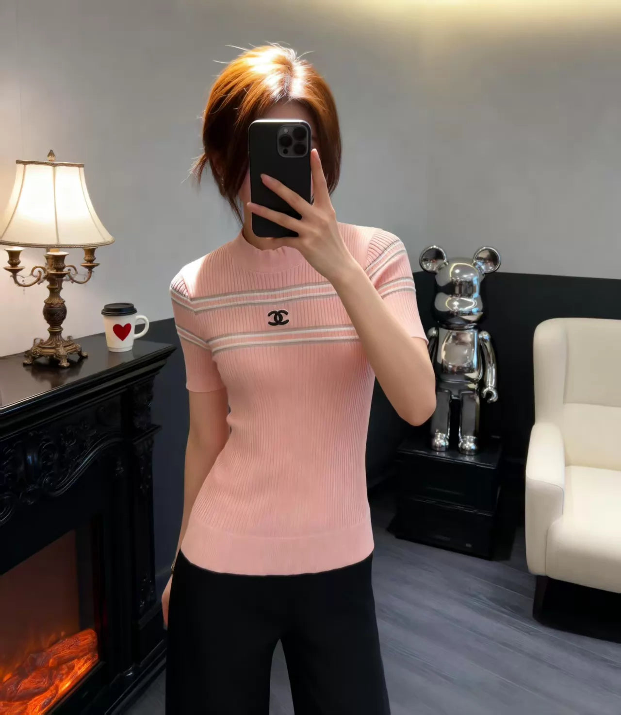 26ss Embroidered Knit T-shirt