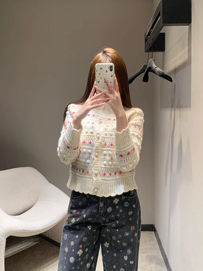Hand-crocheted cardigan