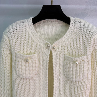 round neck cardigan