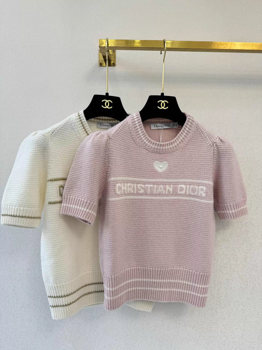 26ss Short-sleeved knit sweater