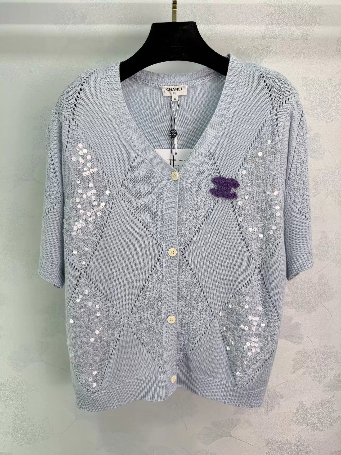 26ss Diamond Pattern Knit T-Shirt