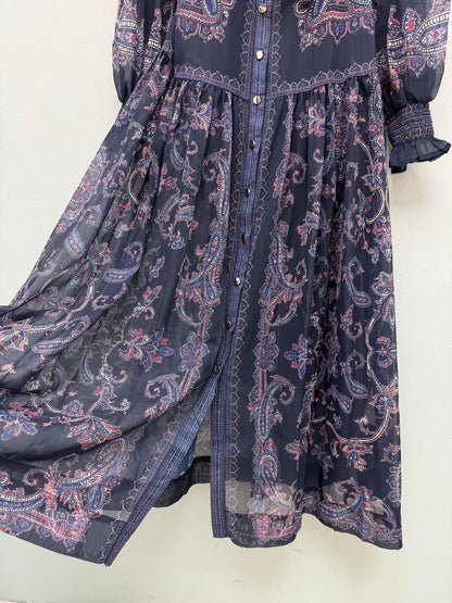 26New Navy Paisley Floral Dress