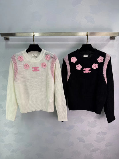 Floral Embroidery Sweater