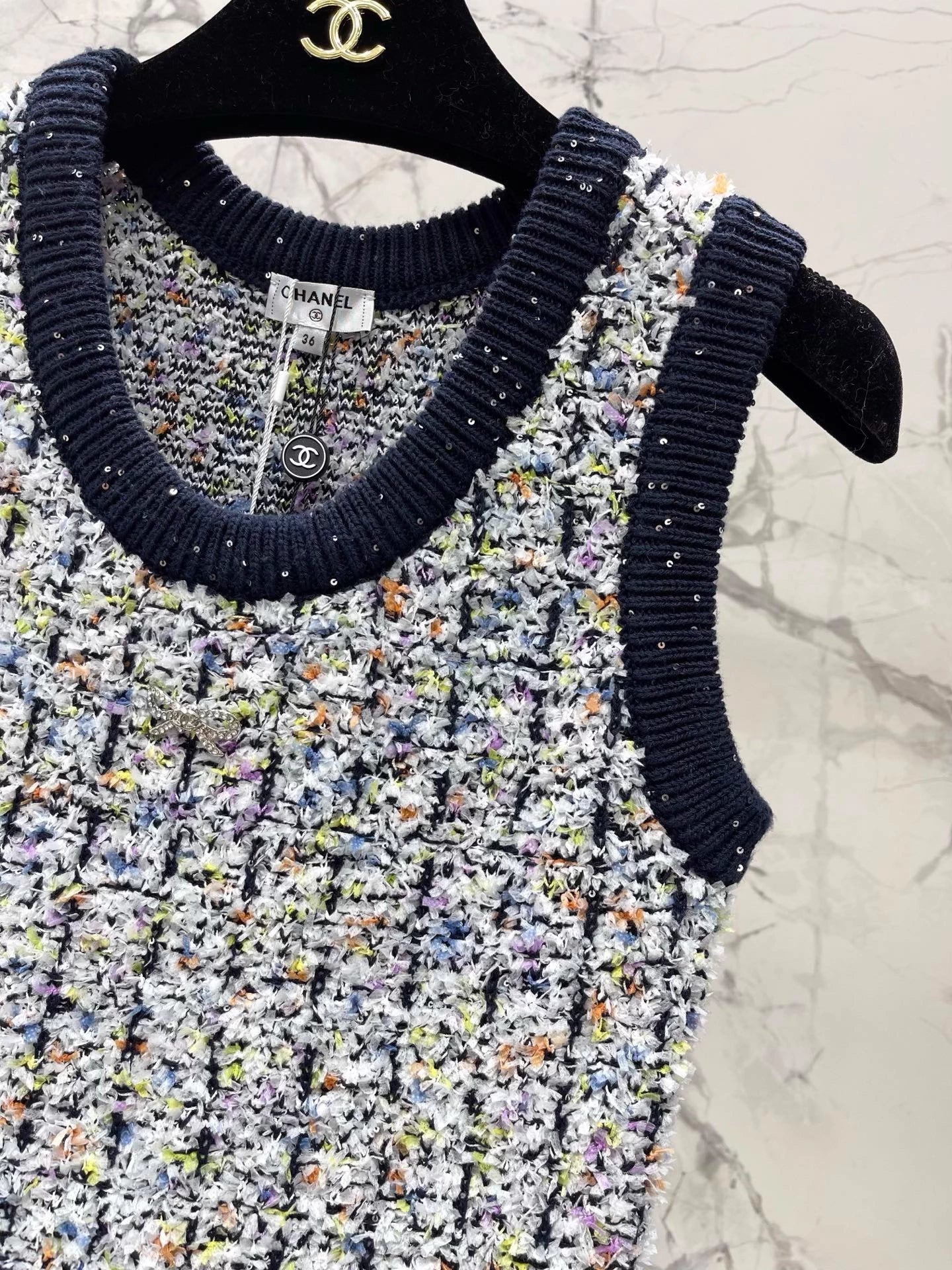 Knitted vest dress