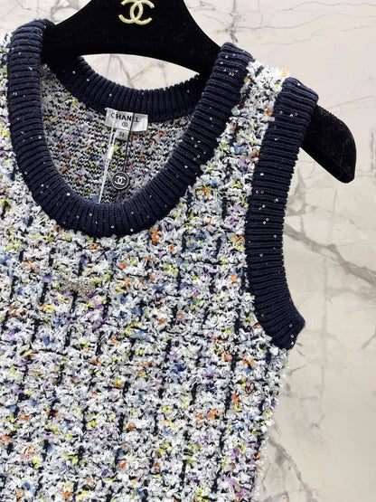 Knitted vest dress