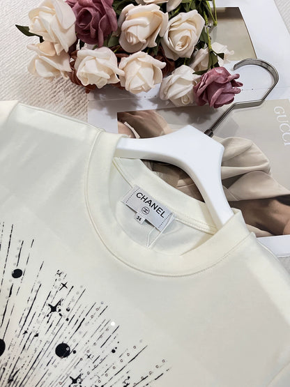 26ss Beaded Print T-shirt