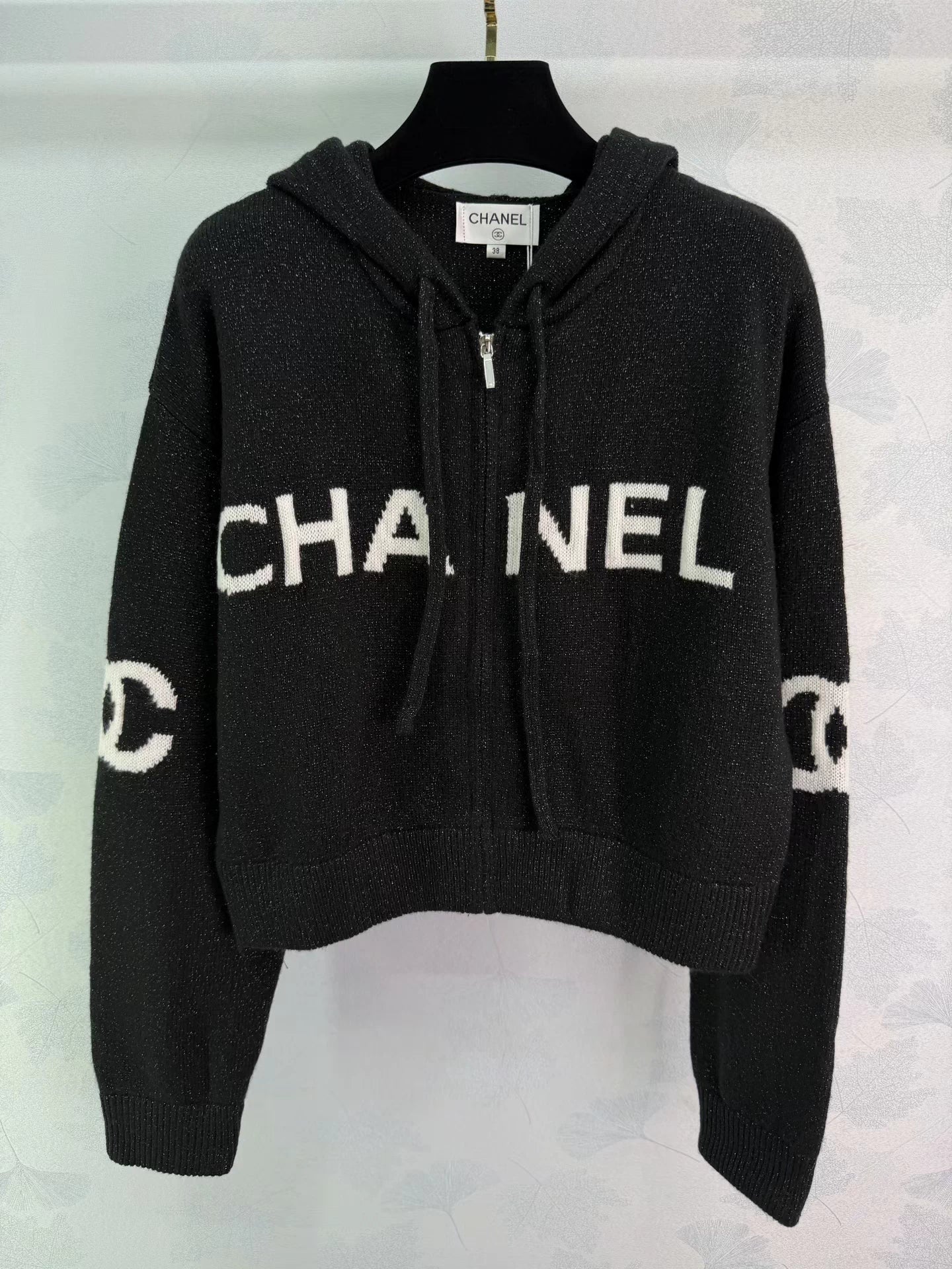 Hooded Zip-Up Long-Sleeve Cardigan