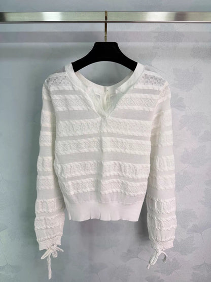 26ss Openwork Knit Cardigan