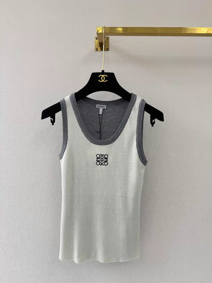 26ss Color-blocked Knit Vest