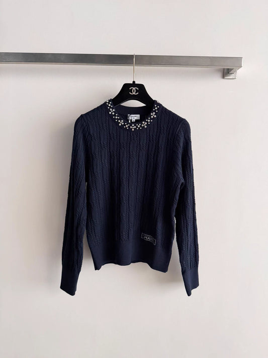 Rhinestone Logo Sweater