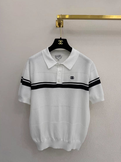 26ss Striped POLO Knit Sweater