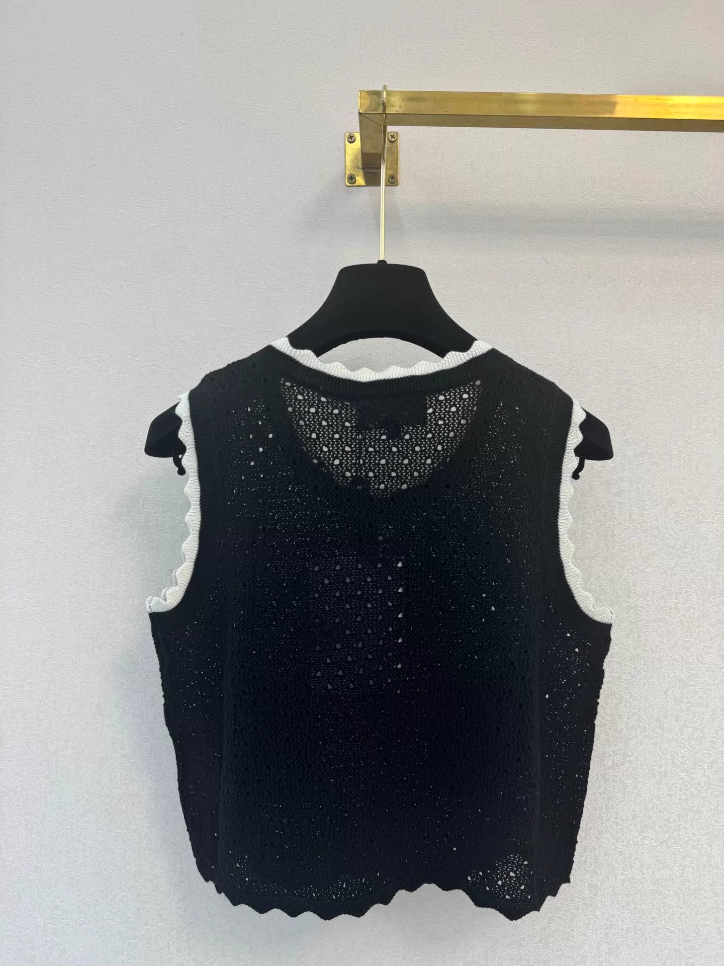 26ss Color-blocked Knitted Vest