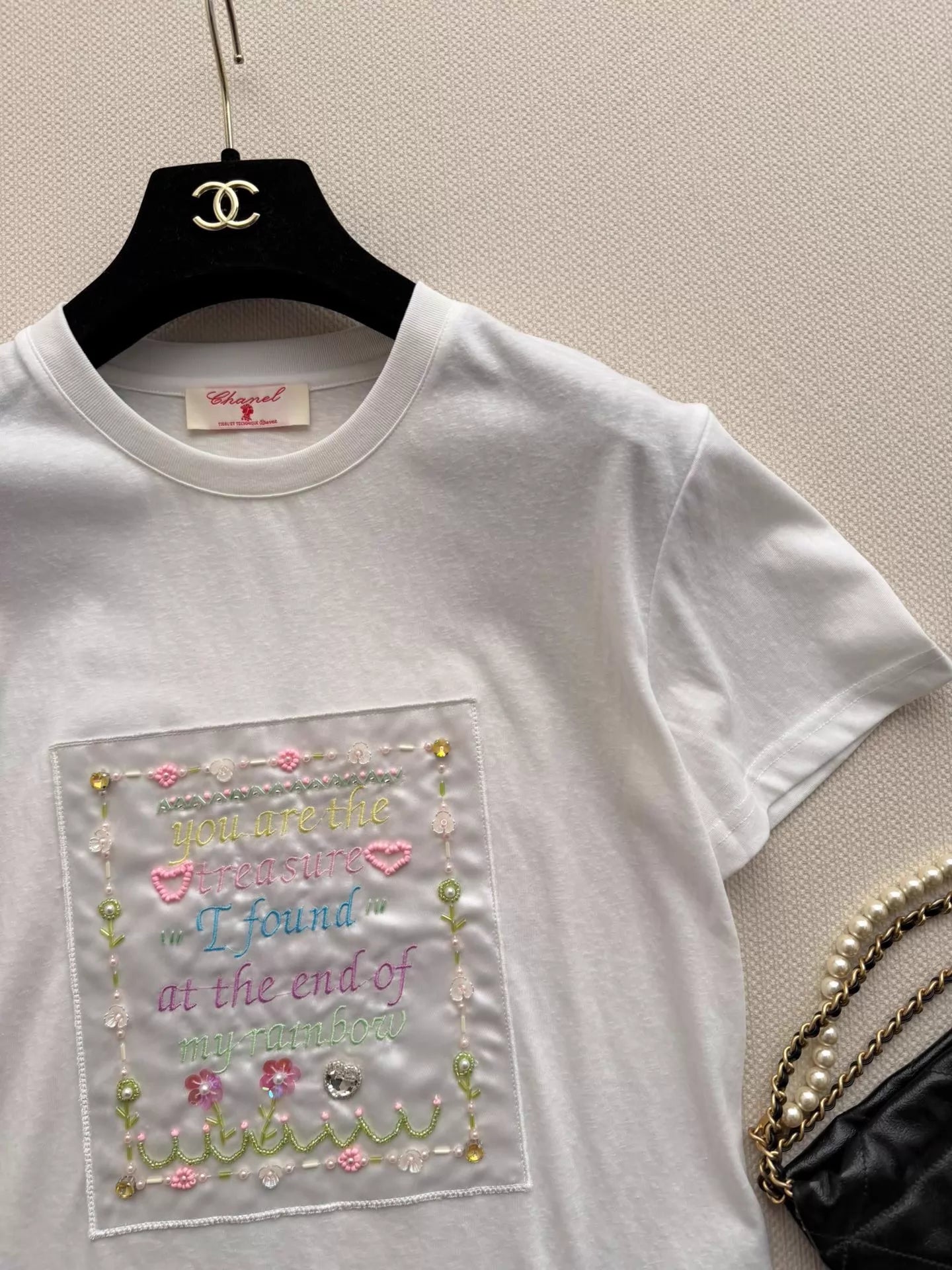 26ss Letter Embroidery T-Shirt