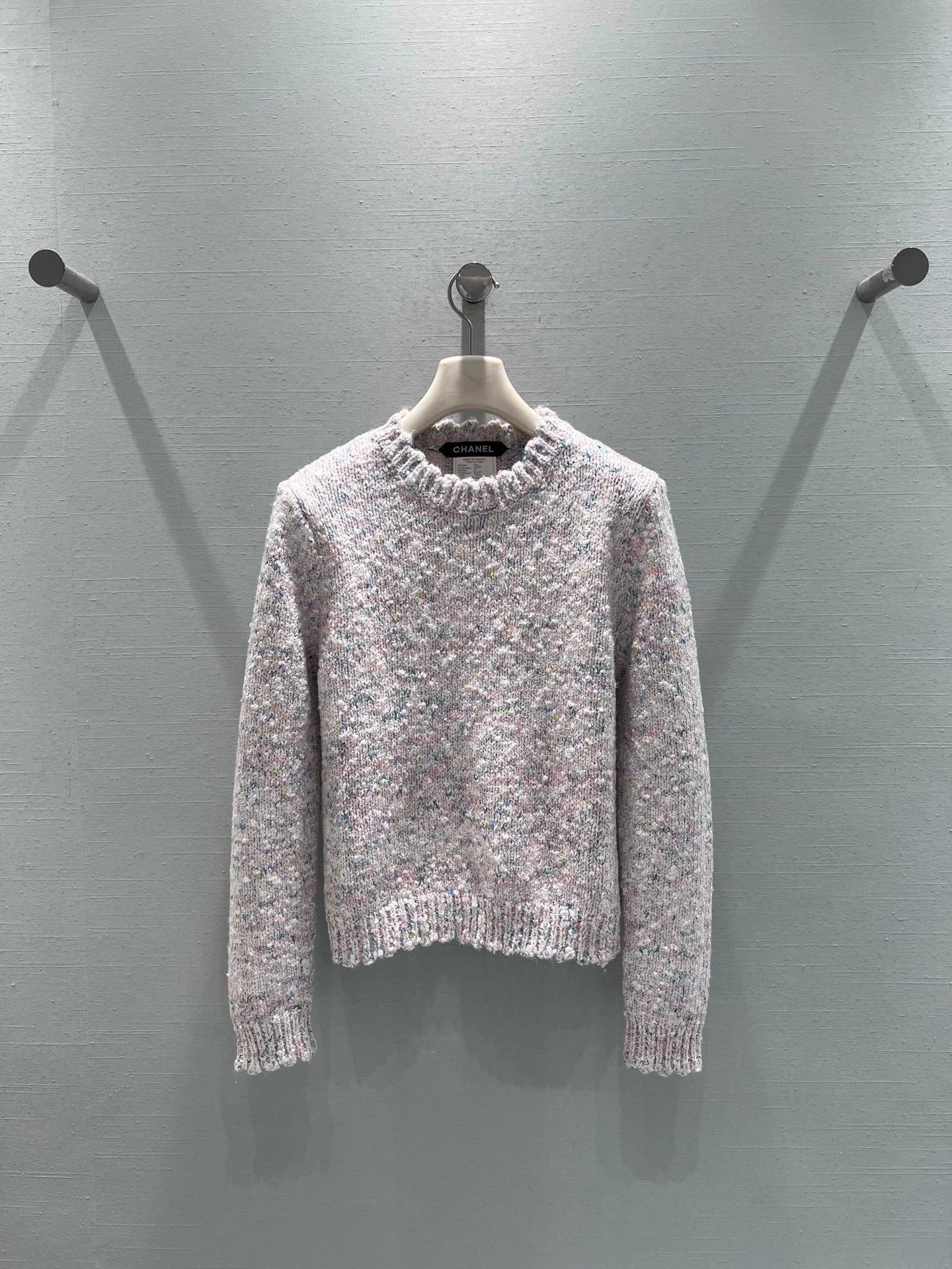 Collared knit wool sweater