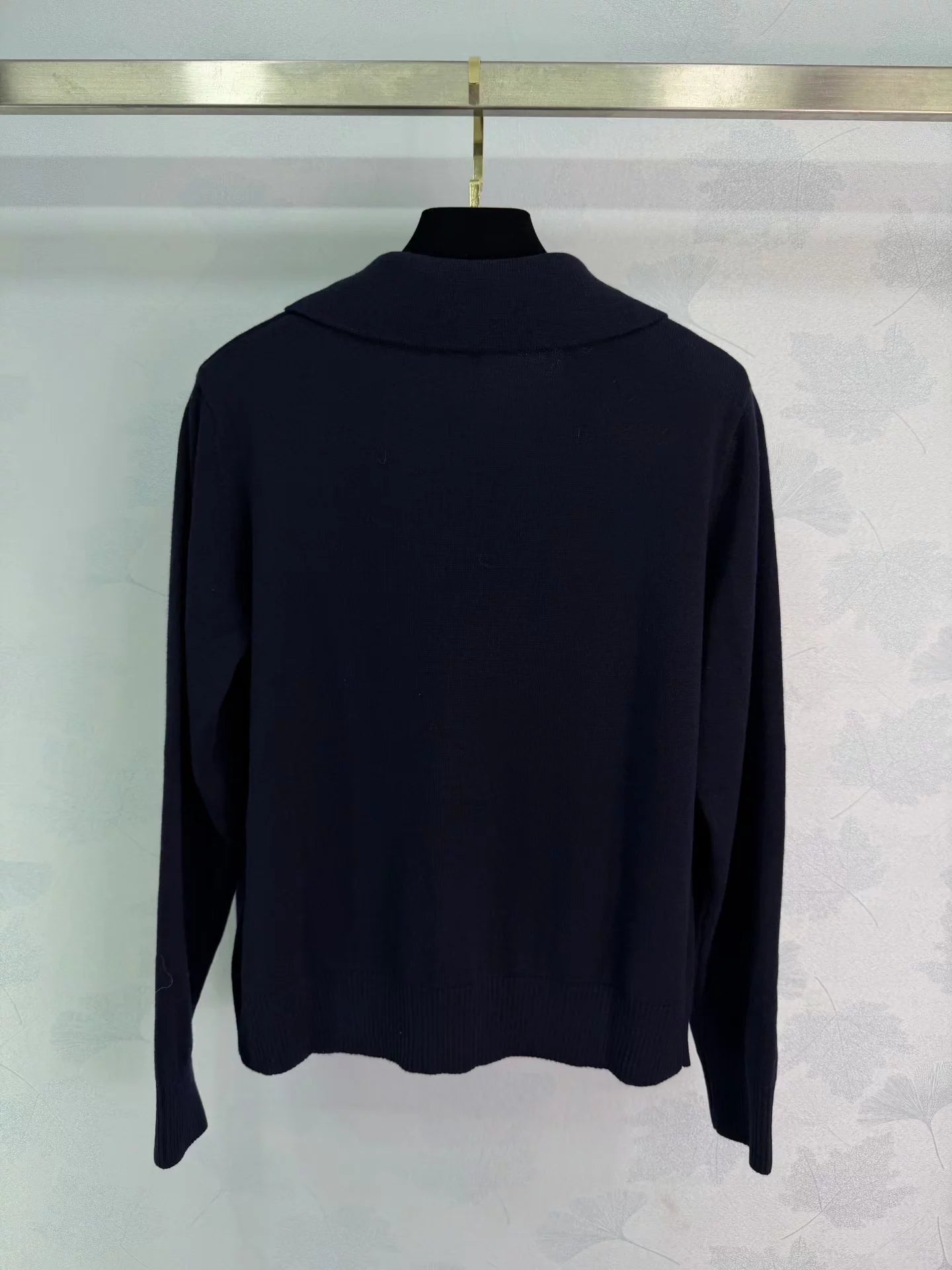 Navy Blue Knit Cardigan