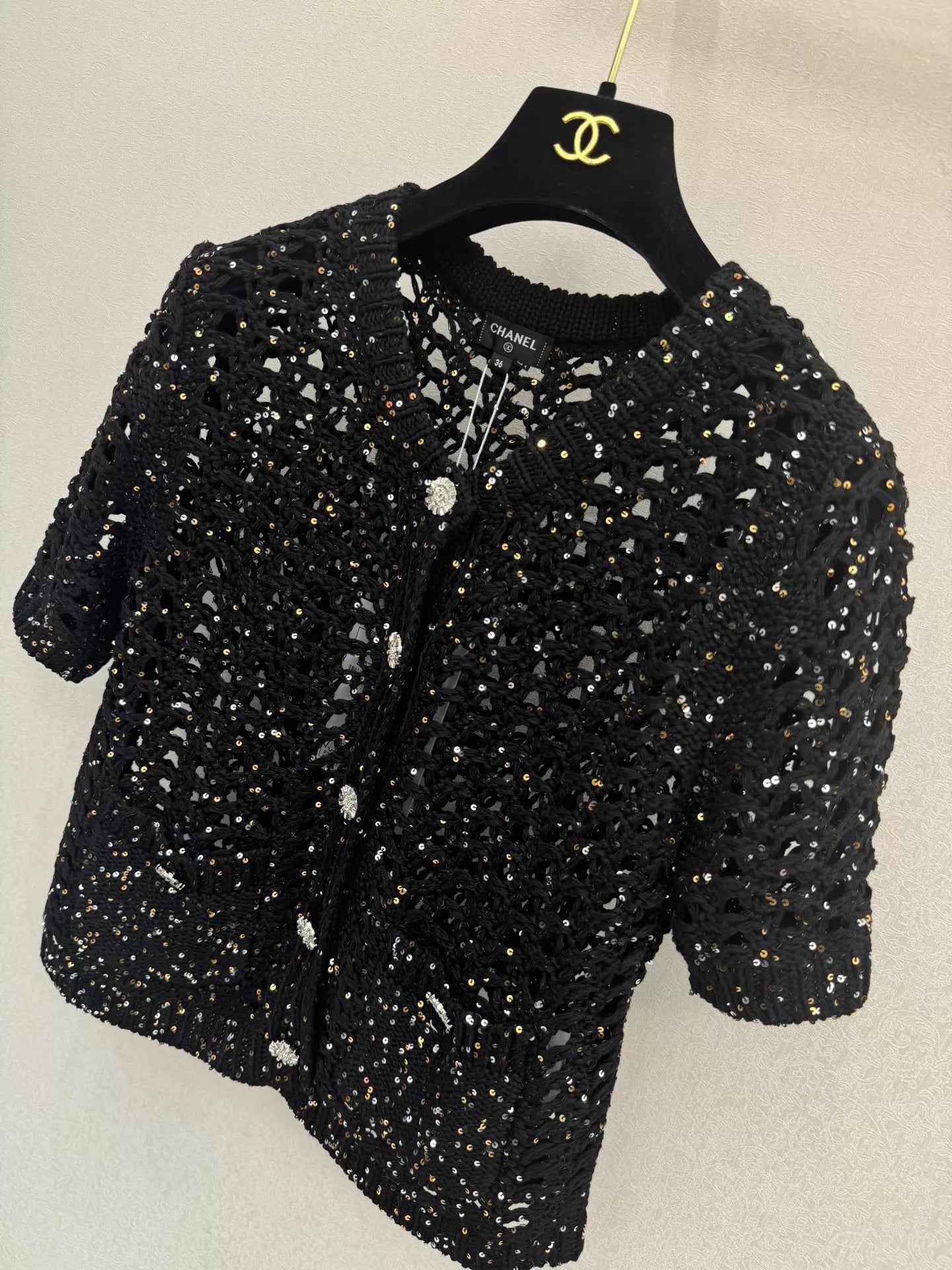 26ss Sequined Knit T-Shirt
