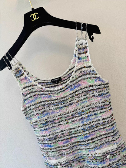 Tweed sleeveless dress