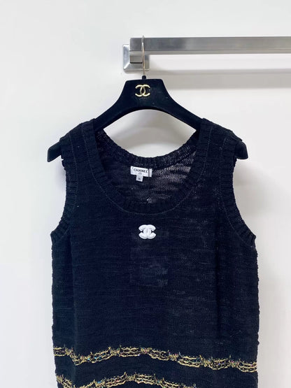 26ss Striped logo vest