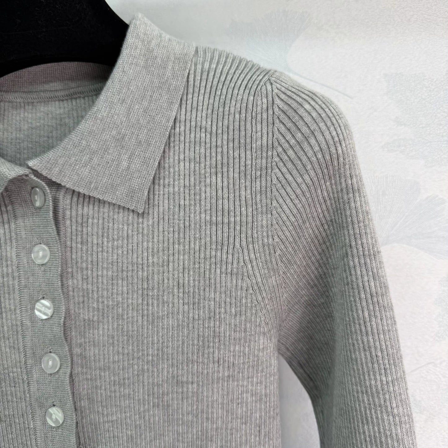 Collared Knit Long Sleeve